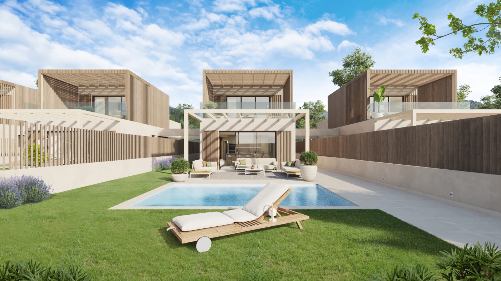 Private garden and pool of a Crestatx villa